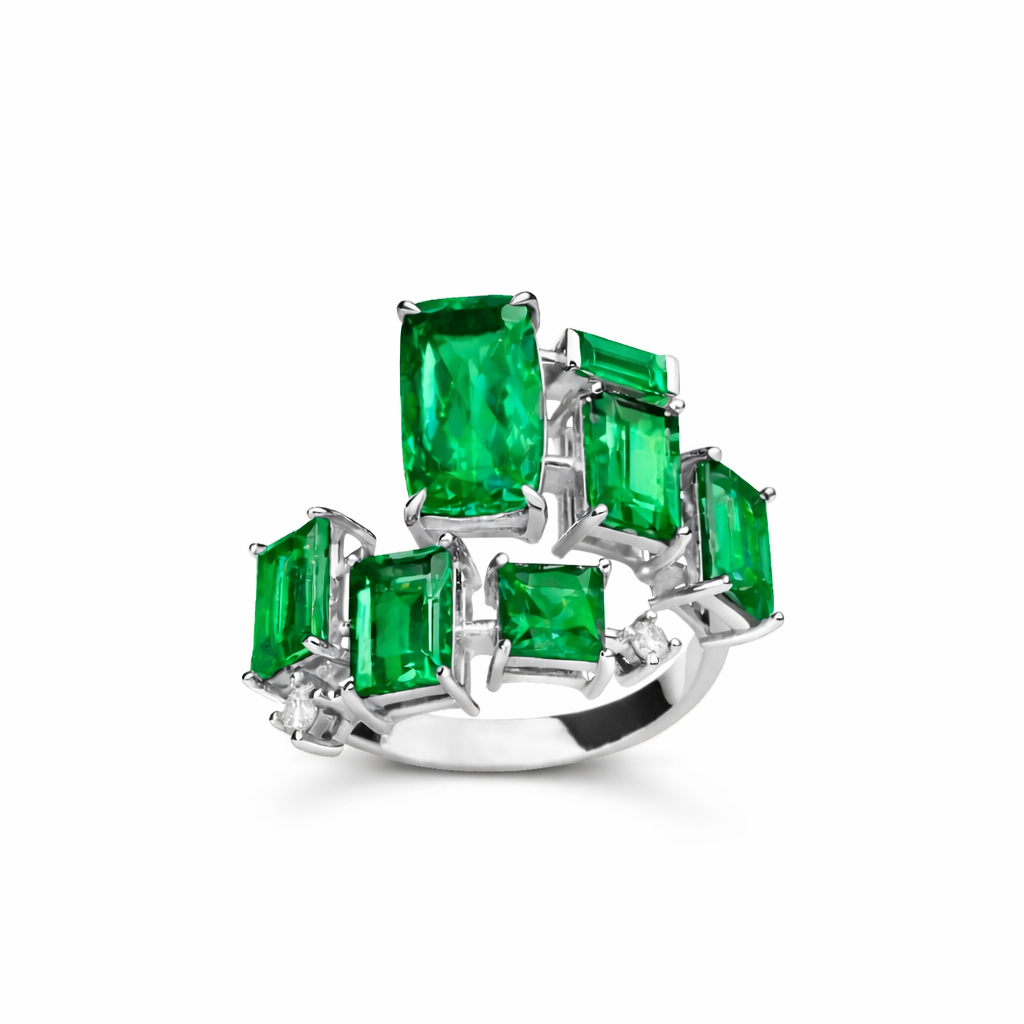 Anel Geometria de Jade