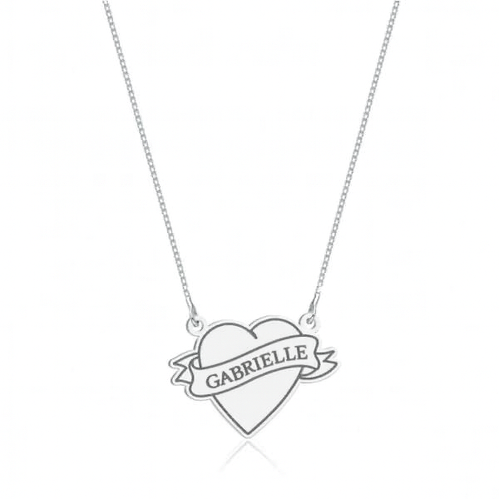Colar Coração cupido personalizado