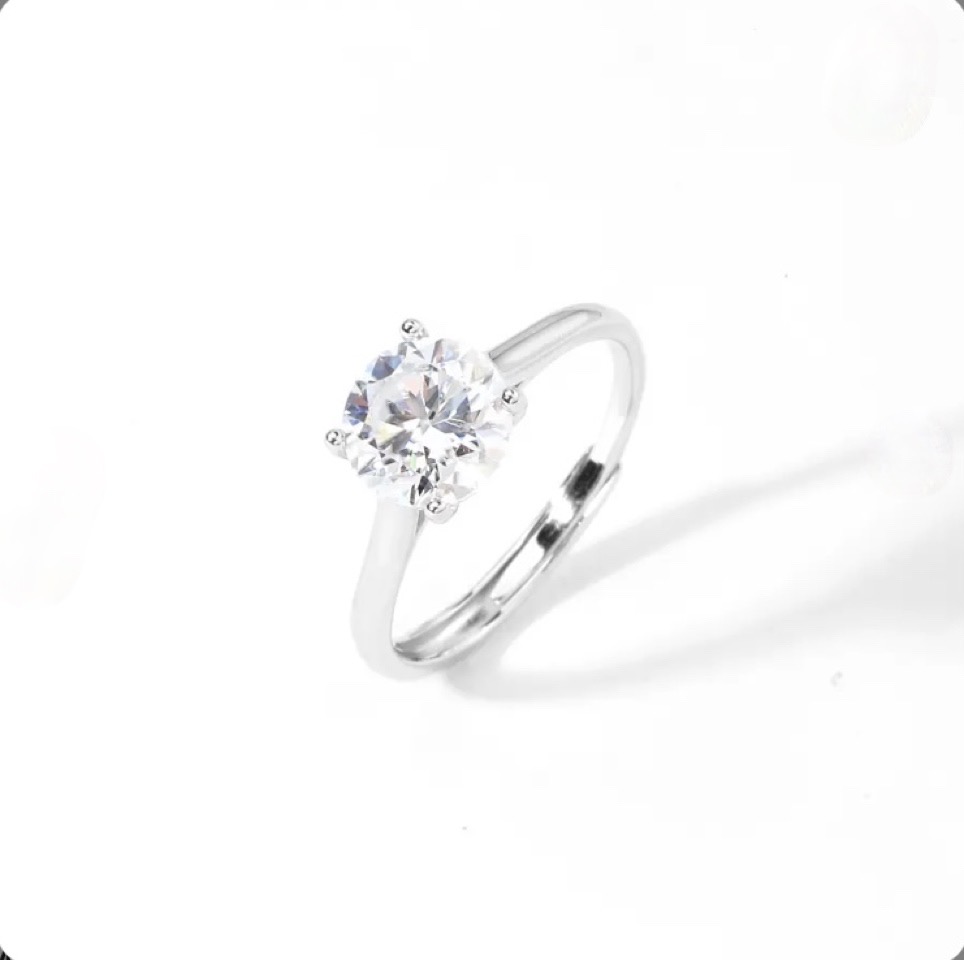 Anel Solitário Moissanite -- foto alternativa